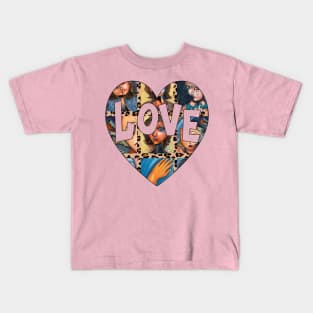 Love in artistic Heart Kids T-Shirt